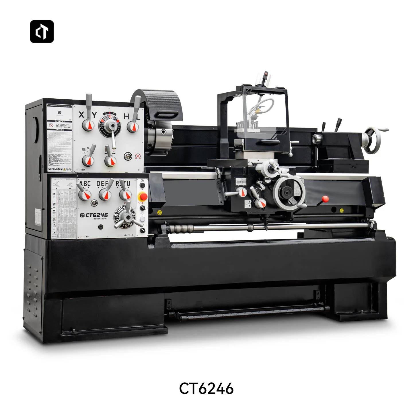 CT6246 5500W High Power Industrial Heavy Duty Metal Lathe High Precision Lathe Machine with Cabinet Electronic Gear