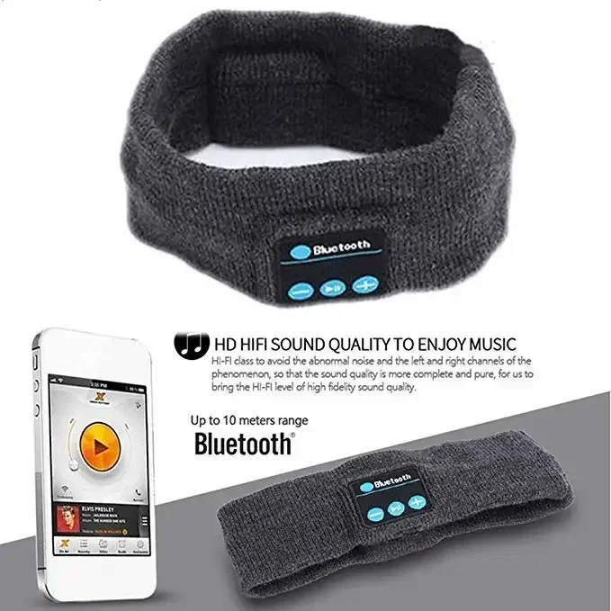 Diadema Bluetooth multiusos: auriculares inalámbricos para dormir con antifaz suave y micrófono incorporado para yoga y entrenamientos