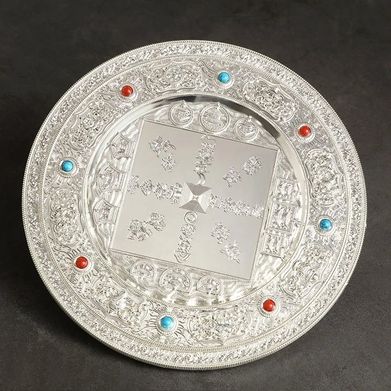 4 طبقات من المانزا البوذية، مصنوعات يدوية من سبيكة تانتريك، صينية بوذية تحية ميمونة، ديكور سطح المكتب مذابح التبتية، مجموعة واحدة #5