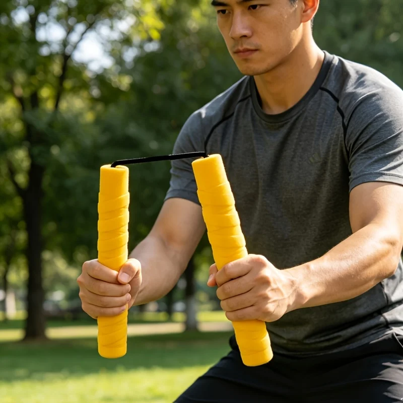 1pc Soft Rubber Sponge Nunchaku For Beginner Adult Martial Training For Daily Martial Practice Entertainment Role Play Accessory