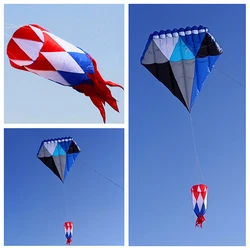 Kostenloser Versand 3m Blue Diamond Kite großer weicher Drachen fliegen für Erwachsene Nylon Kite Winds ocken gehen in Himmel 3d Drachen Outdoor-Spielzeug Wind