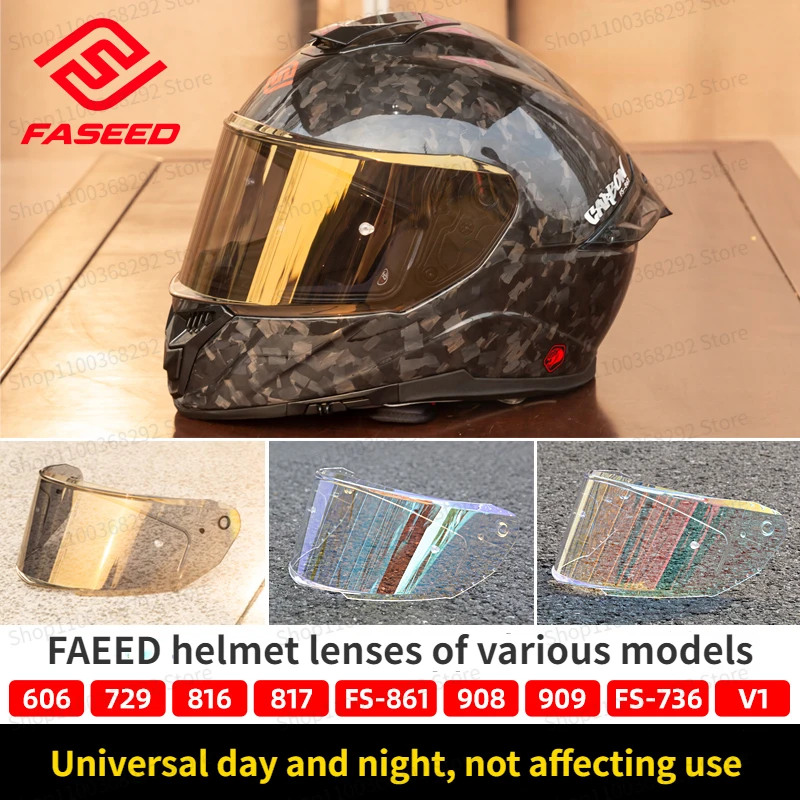 FASEED Original Helmet Lens FS816/FS817/FS729 Electroplated Color Visors Helmet Accessories