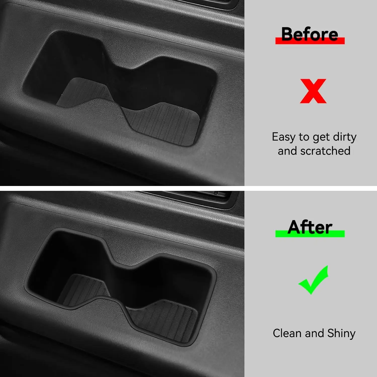 

For Santa Fe Rear Drink Limiter 3rd Row Side TPE Cup Holders Insert Car Interior Accessories For Hyundai Santa Fe 2024 2025