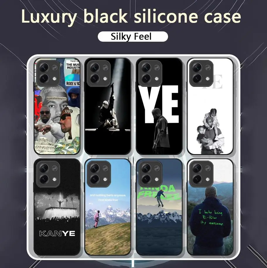 Rapper K-kanye west Phone Case For Xiaomi Redmi Note 13,12,11, 10 Pro Plus S,  5G, 12S, Soft Black Phone Cover