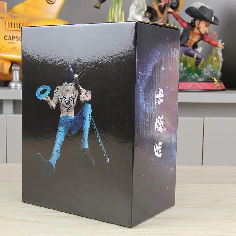 Figura de Anime de una pieza de 14cm Trafalgar D Water Law fruta de cirugía figura de acción colección de estatuas adornos modelo muñeca regalo juguete