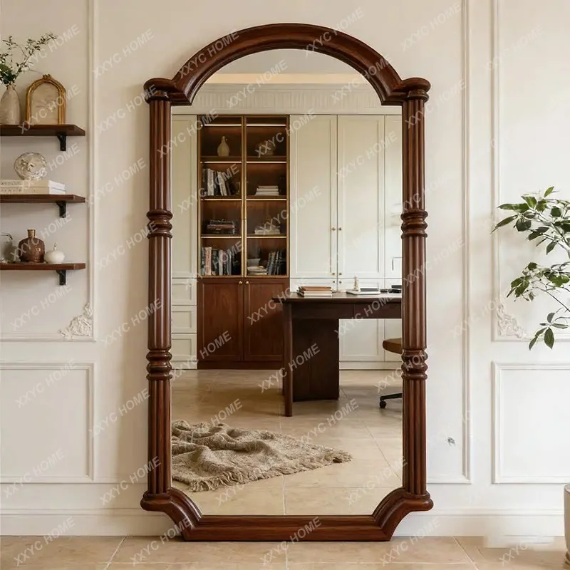 

household arched full-length mirror antique entrance wall-mounted full-length mirror