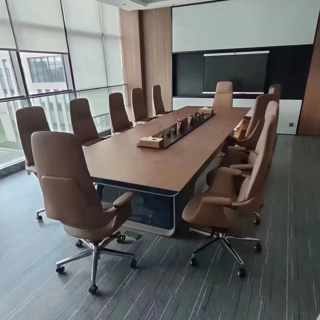 Smart square Wooden Conference Table Create a Large Boardroom for CEO Modern Office Furniture Features High End Paint