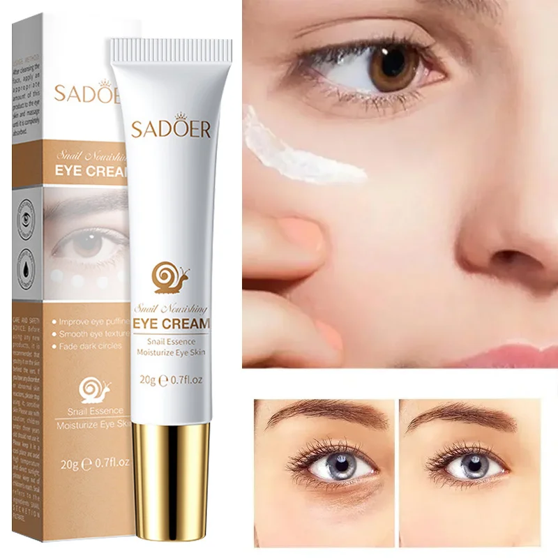 ใหม่กําจัดริ้วรอยครีมบํารุงรอบดวงตา Collagen Eye Bag Removal Lifting Fade Fine Lines Moisturizing Brightening Anti Puffiness Eye Care