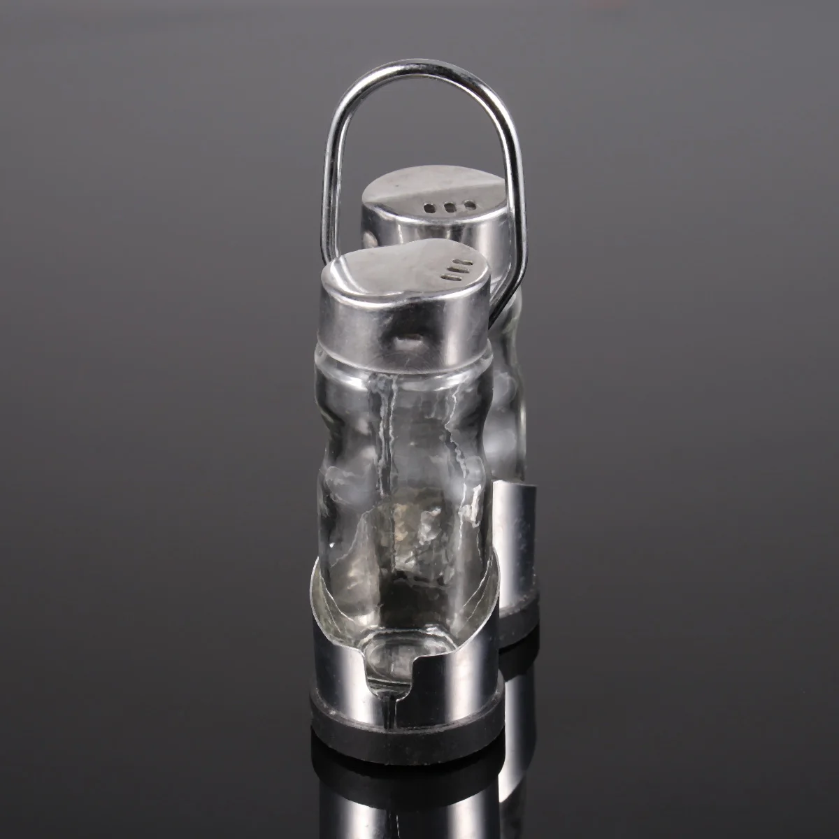 

2 Set Spice Jar Glass Stainless Steel Seasoning Containers Kitchen Gadgets Organize