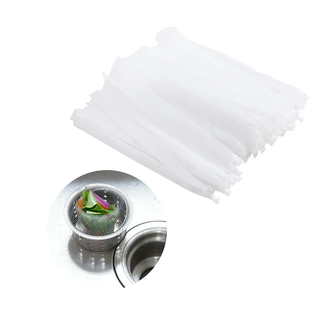 100 قطعة شبكة تصفية بالوعة للمطبخ كيس النفايات مكافحة انسداد استنزاف مصفاة المتاح تصفية بقايا مزيل الحمام #1