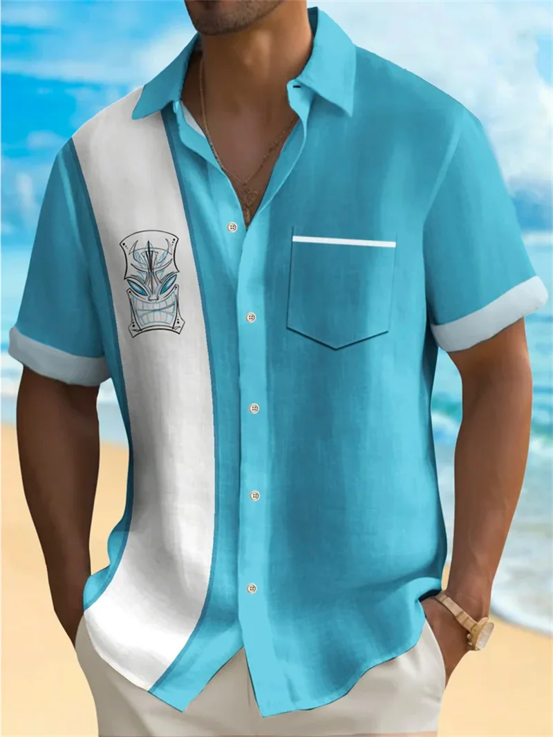 

3D printed shirt men's cross religious Harajuku casual short sleeved super collar top tropical Hawaiian shirt 2025