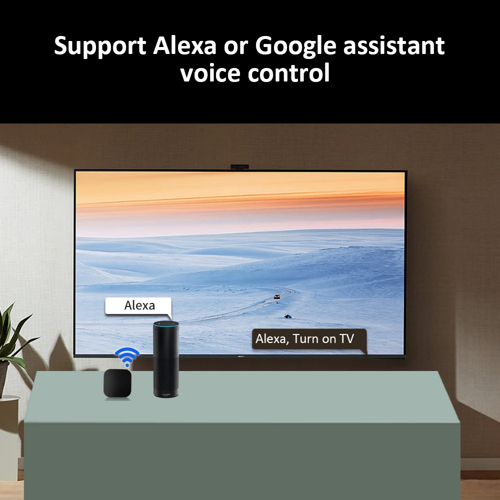 Inteligentny pilot zdalnego sterowania Tuya Smart IR z czujnikiem temperatury i wilgotności, portem wifi Type-C, obsługa klimatyzacji, telewizora, kompatybilny z Alexa.