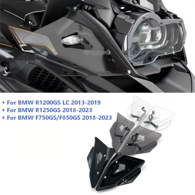 

For BMW R1200GS R1250GS F750GS F850GS 2018-2023 Wings Design Motorcycle Side Windscreen WindShield Deflector Protection