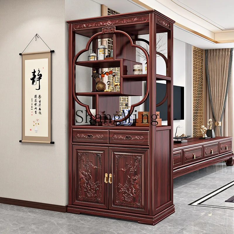 

SM home screen partition shoe cabinet storage space new Chinese solid wood room cabinet living room