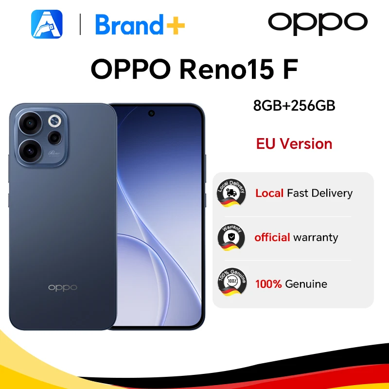 Version européenne du smartphone OPPO Reno15 F 5G 8 Go + 256 Go Bleu, ColorOS 16.0, Snapdragon 6 Gen 1, 6500 mAh, 80 W, 6,57 pouces, 2372 * 1080 pixels, appareil photo 50 MP avec stabilisateur d'image