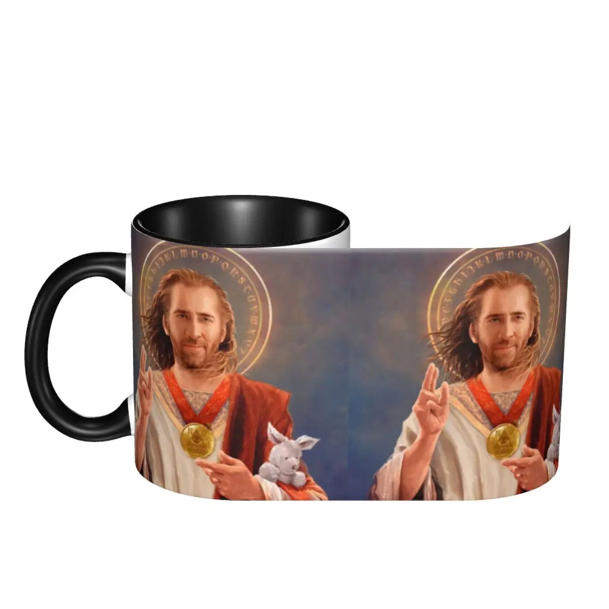 شخصية القديس نيكولاس قفص القدح DIY مضحك ميمي السيراميك الشاي الحليب فناجين القهوة