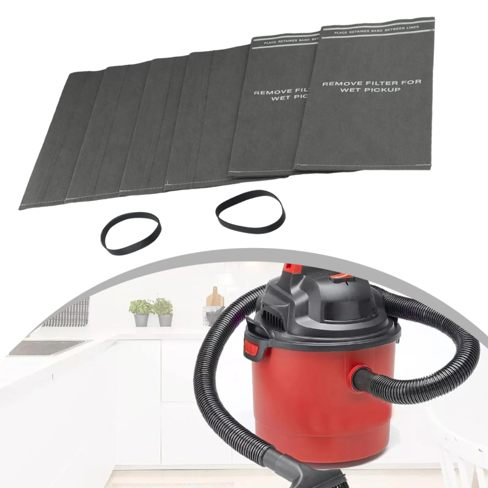 Wet Dry Filter Bags for 2 to 2.5 Gallon Shop Vacuums Pack of 6 Designed for Dry Use Compatible with For Craftsman 9 38737 Models