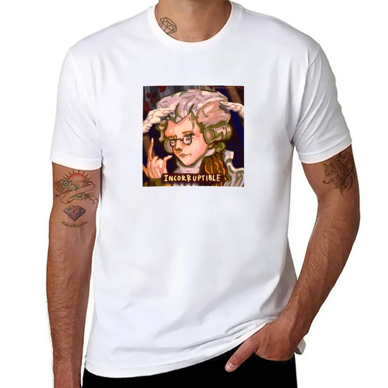 New The Incorruptible Robespierre T-Shirt kawaii clothes boys animal print shirt t shirt for men