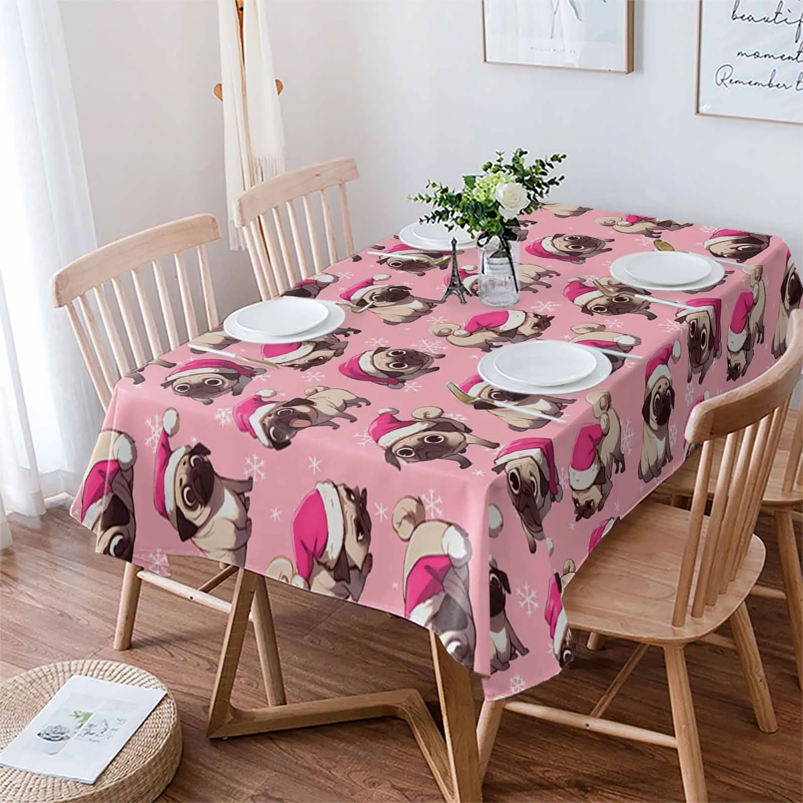 Christmas And Winter Koalas Tablecloths Waterproof Kitchen Coffee Table For Living Room Home Decor Dining Table