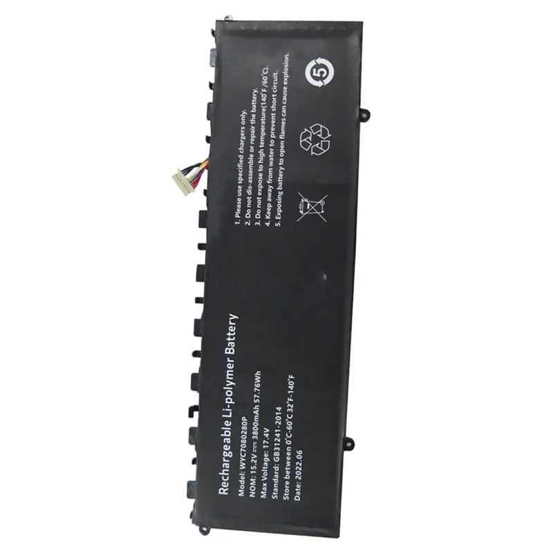 

Laptop Battery For Crelander DS16 15.2V 3800MAH 57.76WH 10 PIN 9 wires New
