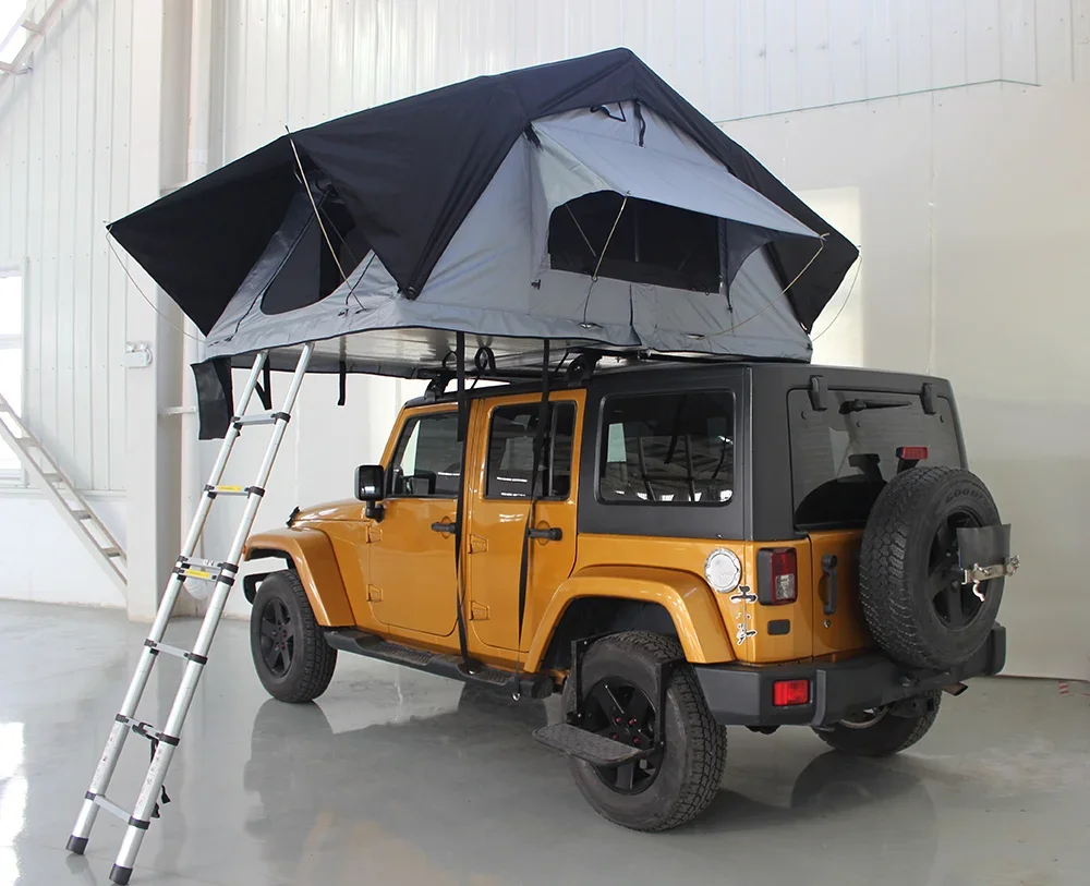 Outdoor 1-3 Person Polycotton Waterproof 4x4 Off-road Travelling Foldable Car Truck Camping Soft Shell Roof Top Tent