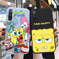 Funny Cartoon SpongeBob SquarePants Phone Case for Xiaomi Mi 9 Mi9 Lite A3 Cute Patrick Star Silicone TPU Soft Color Back Cover