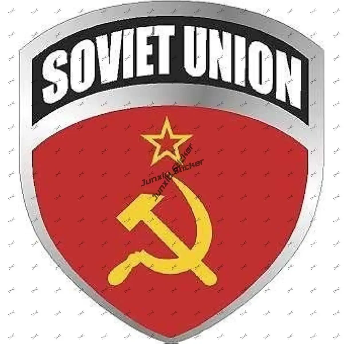 Soviet Union USSR Flag Shield Decal Soviet Union Badge Emblem Flag Vinyl Sticker PVC Accessories Cover Scratches Decoration