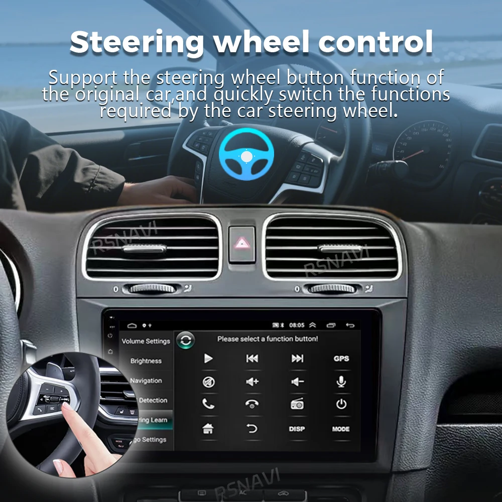 Android 16 Car Radio For Volkswagen VW Golf 6 MK6 GTI R 2008 - 2012 Wireless Carplay Android Auto Car Stereo Multimedia Player