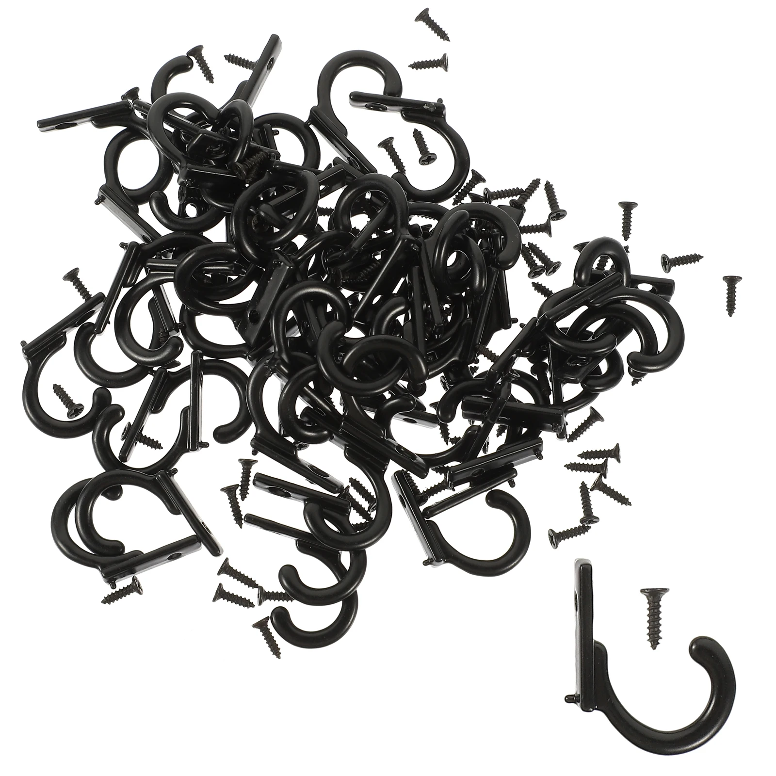 

58 Pcs Clothes Hooks Metal Mug Hangers Coffee Cup Holders Wall Mounted Rack Zinc Alloy Decorative