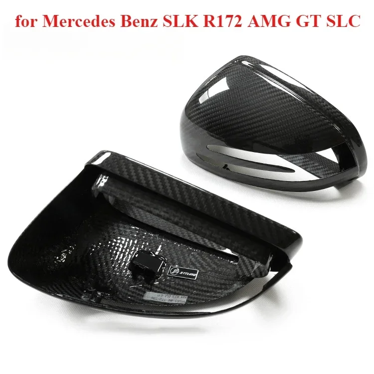

2pcs/Carbon Fiber Mirror Cover Rearview Mirror Shell Cap Modification Accessories for Mercedes Benz SLK R172 AMG GT SLC