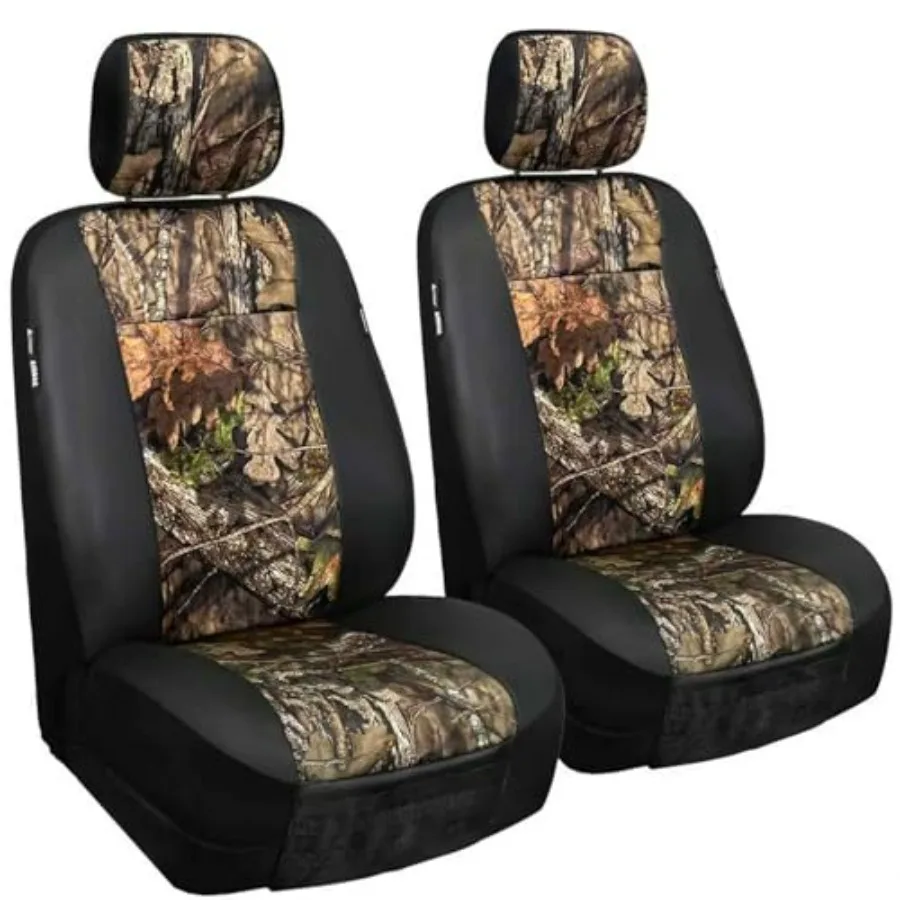 

Mossy Oak Heavy Duty Car Seat Covers for Front Seats; Fits Sedans and SUVs; Includes Front and Rear Storage Pockets Built-in Mo