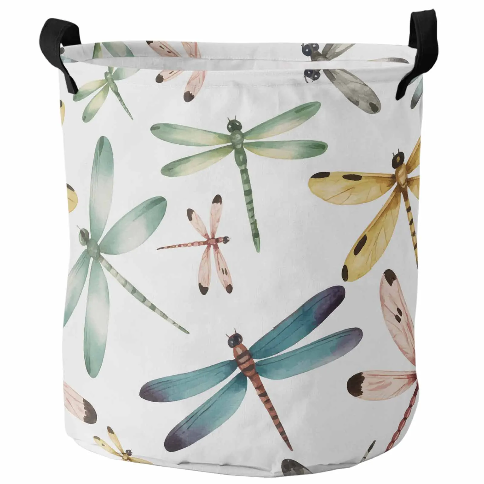 

Colorful Dragonfly Flying Foldable Dirty Laundry Basket Kid's Toy Organizer Waterproof Storage Baskets
