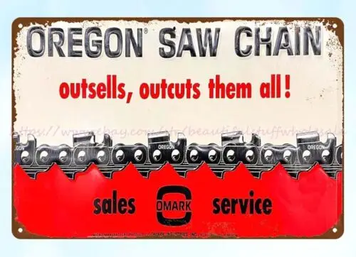 metal wall art decor Oregon Saw Chain Omark Sales And Service metal tin sign