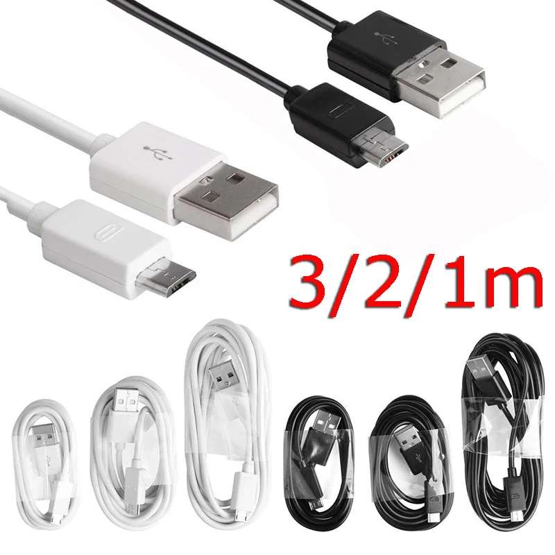 Micro Usb Universal Data Cable Standard Head Rechargeable Long Parachute Cable 1m /2m/ 3m Micro Usb Port for Android Phones