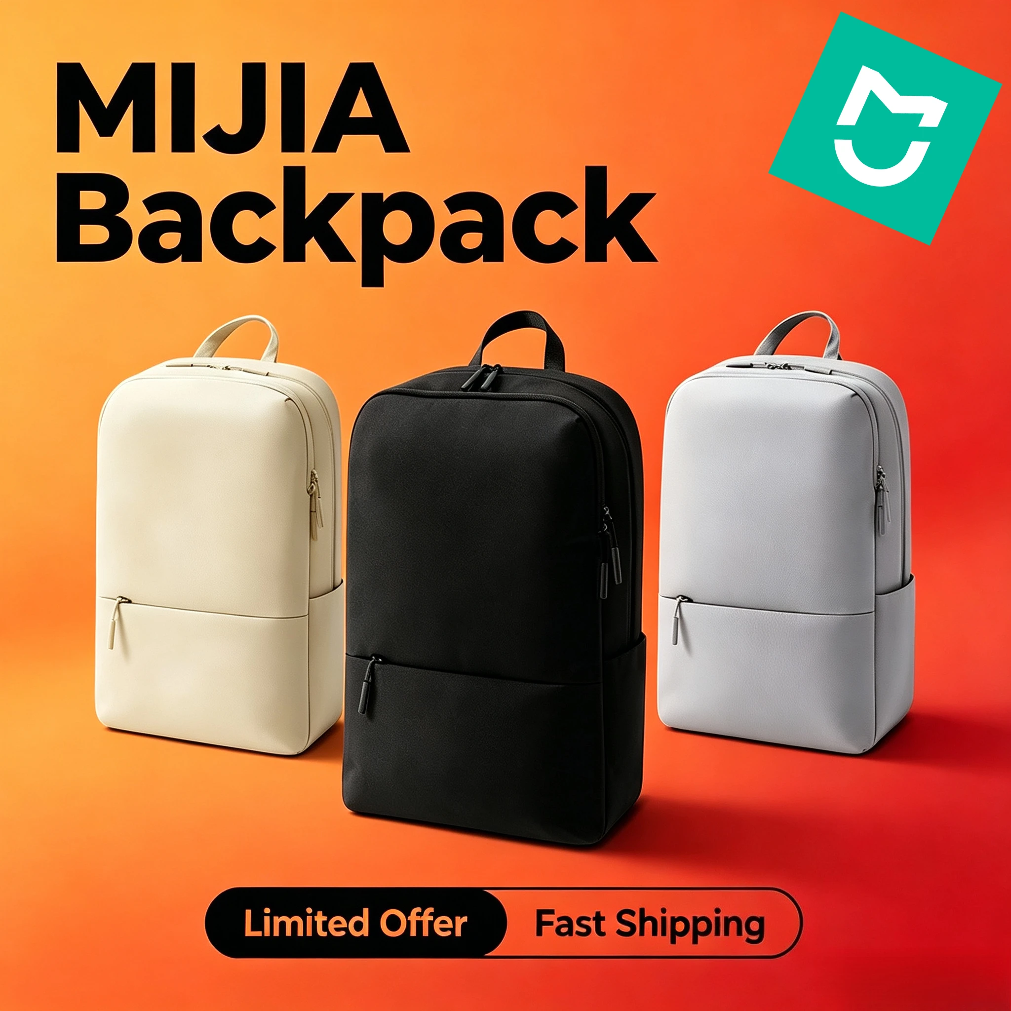 Laptop Backpack 15.6 - Mijia Leichter Pendler-Rucksack 15,6 Zoll Laptop-Rucksack