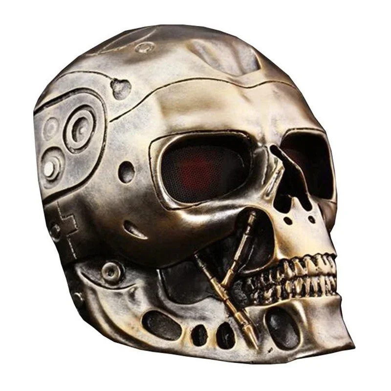 Terminator Mask Halloween Masque Skull Mask Haunted House Decoration Props Terminator Cosplays Mask CS Full Face Protective Mask