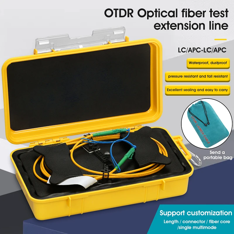 Imagem -02 - Apc-lc Apc Otdr Dead Zone Eliminator Fibra Anéis Fibra Óptica Otdr Lançamento Cabo Caixa 500m 1km sm 1310 1550nm lc