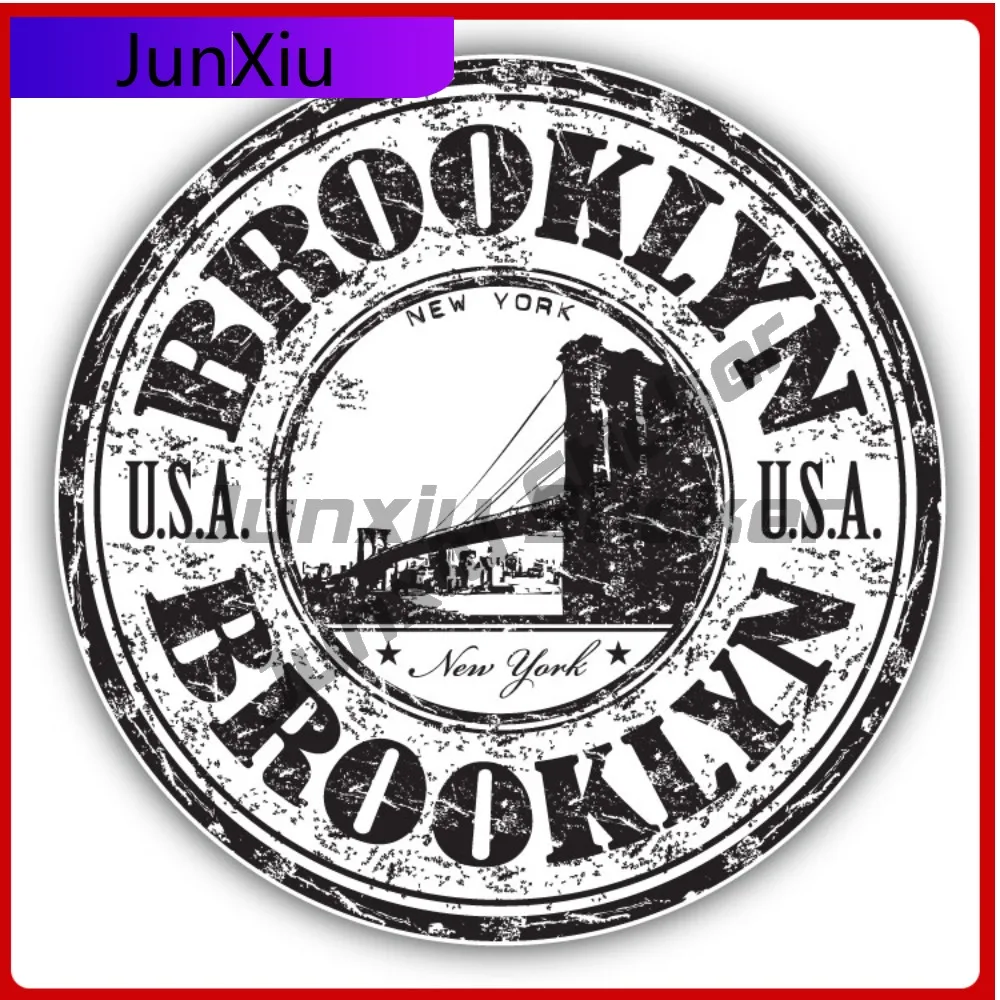 

Виниловая наклейка на ноутбук/автомобиль/бампер в стиле гранж из Бруклина, США, высокое качество, водонепроницаемая, для декора автомобиля, подарок
