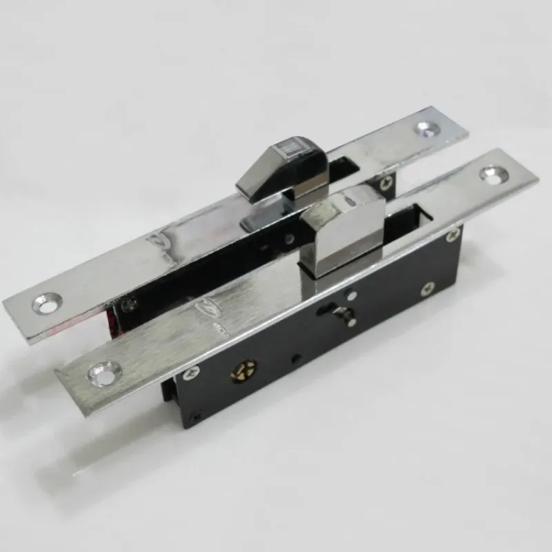 

Sliding Door Hook lock Aluminum Alloy Window Locks Anti-Theft Safety Wood Gate Floor Lock With Cross Keys For Wooden door
