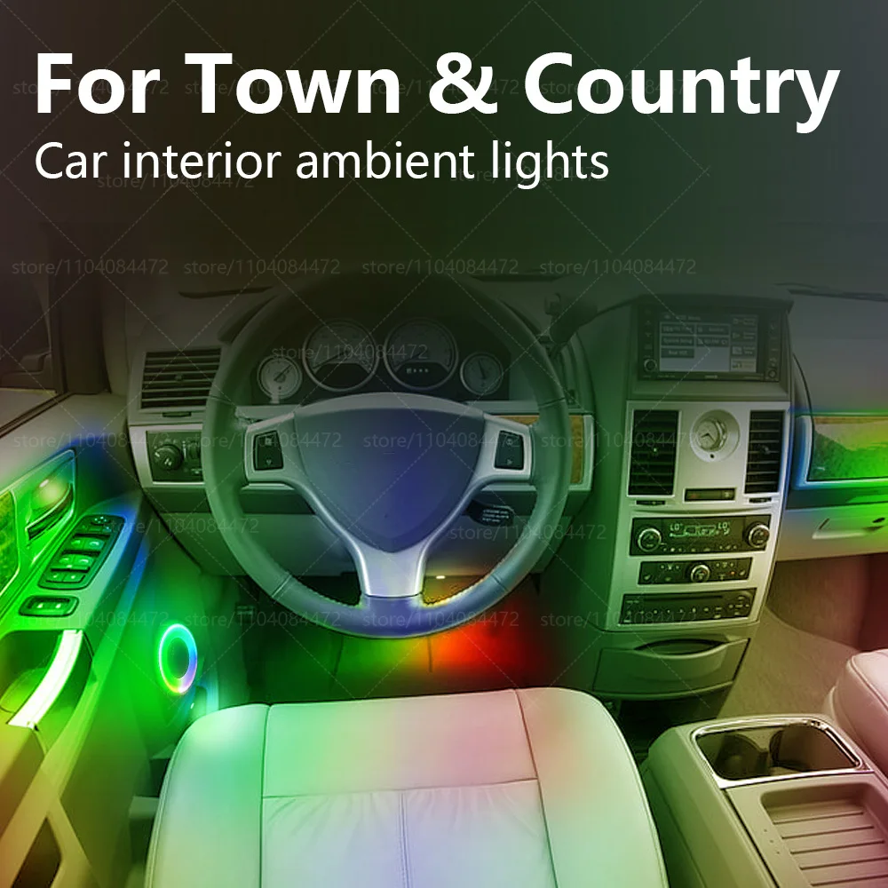 

For Chrysler Town & Country 22in1 RGB Car Interior Acrylic Car Ambient Lights RGB Hidden Acrylic Strip Decoration Accessories