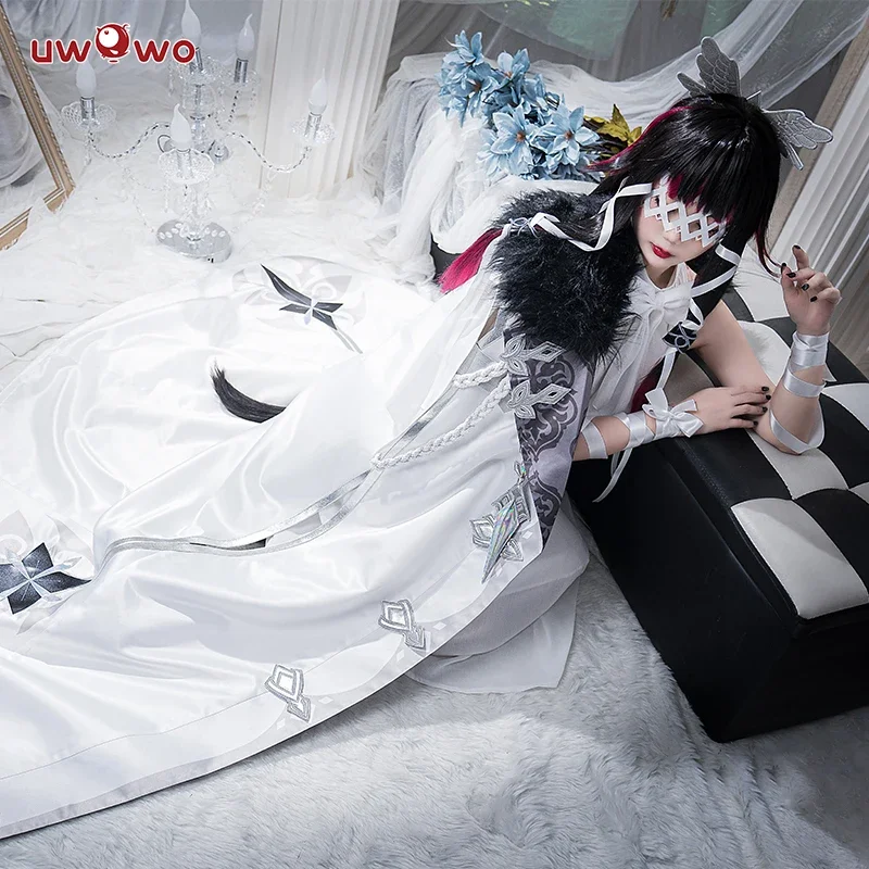 UWOWO Genshin Impact Columbina Cosplay Costume Fatui Harbingers Damselette Snezhnaya Halloween Christmas Costumes