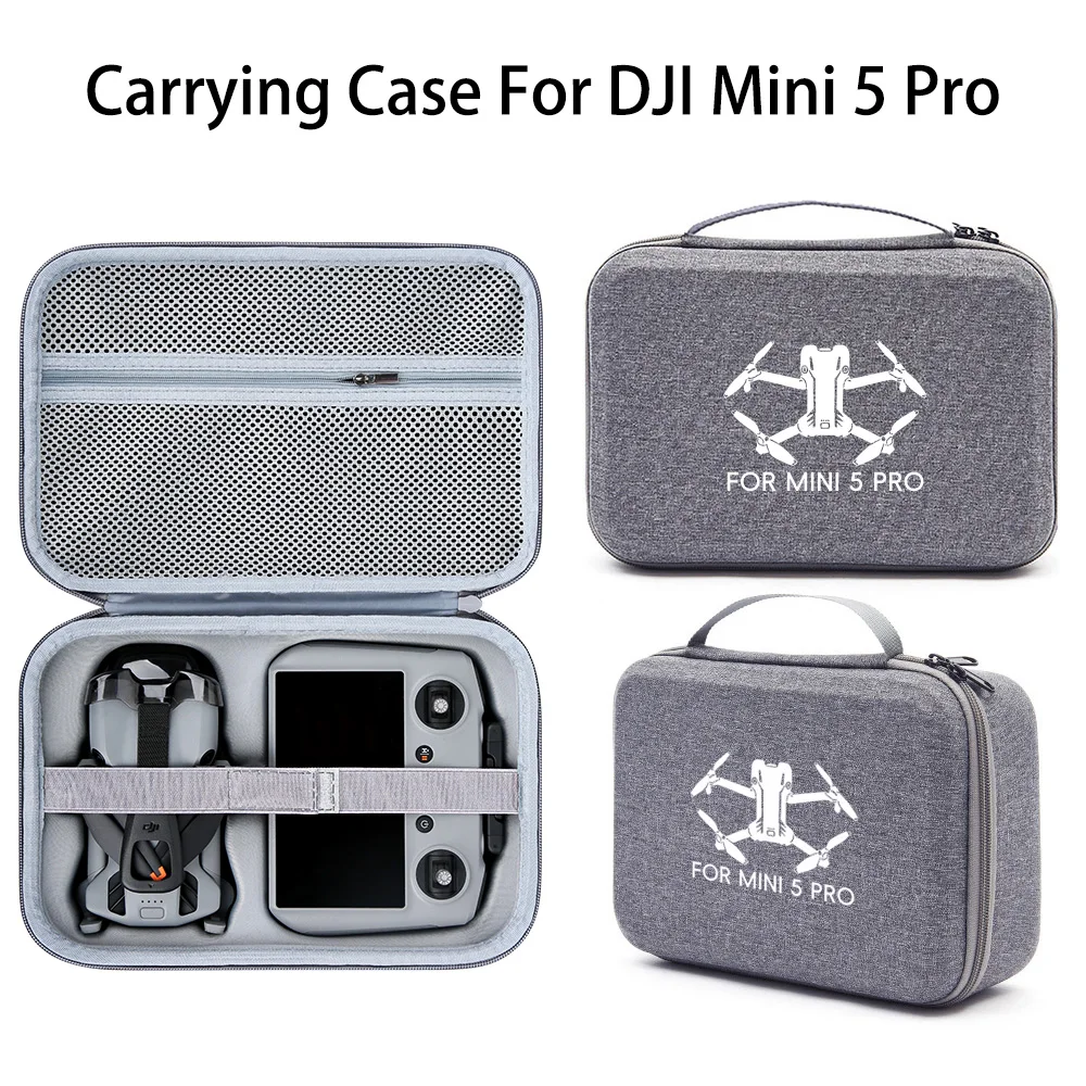 Storage Carry Case for DJI Mini 5 Pro Drone Dual Battery Remote Control Box Protective Portable Handbag Accessories
