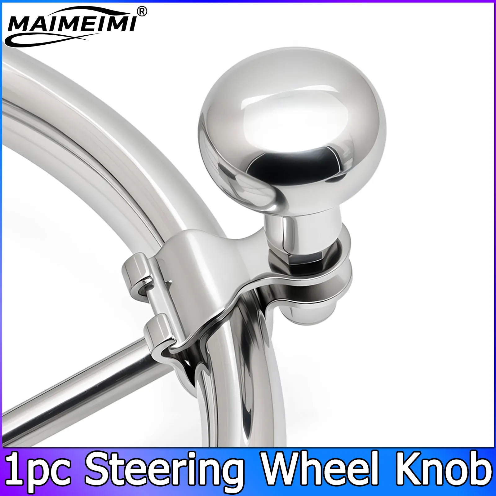 

1pc Steering Wheel Knob Stainless Steel 316 Steering Wheel Knob Auxiliary Boosters Ball Handle Boat Accessory Steering Wheel