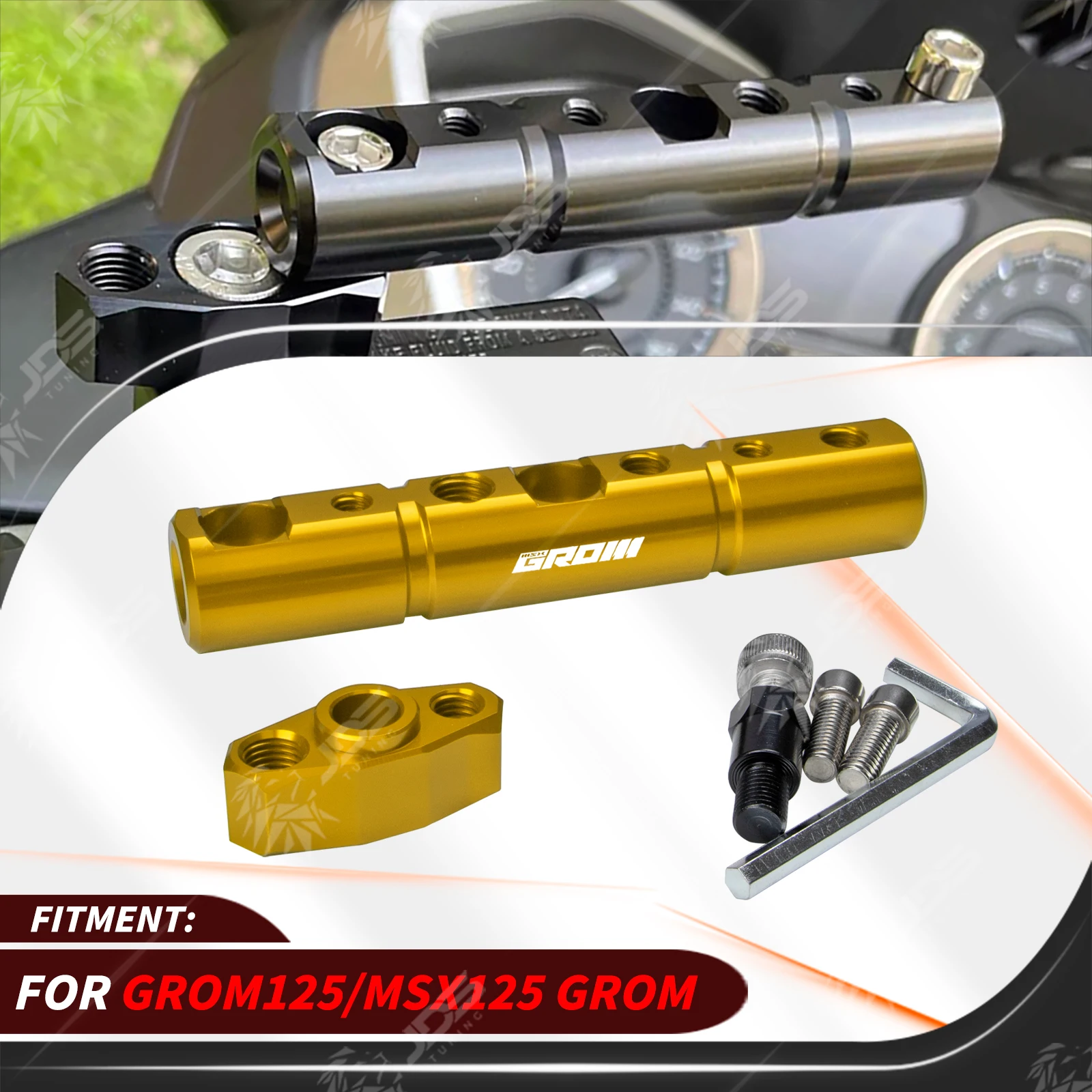 For HONDA GROM125/MSX125 GROM Multifunction Cross Bar Handlebar Crossbar Phone GPS Extension Holder Accessories Parts