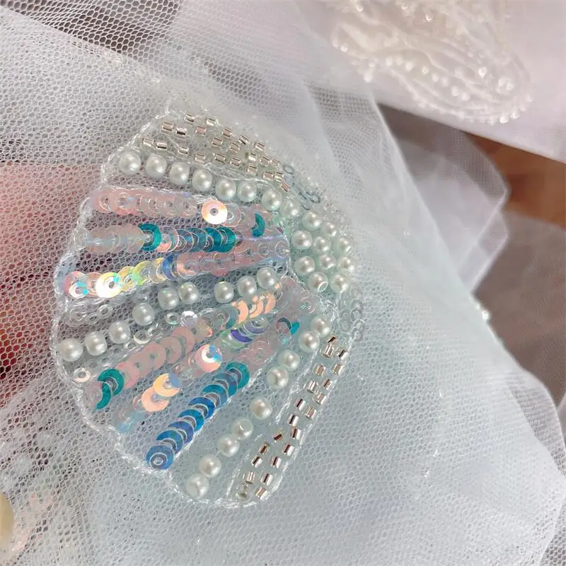 16 Stück. Perlen-Meerjungfrau-Applikation für Kinderkleidungsdekoration, Jakobsmuschel, Muschel, Seepferdchen-Patch, 3D, DIY, neues Produkt, RS24017 – Detail 3