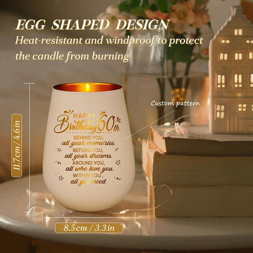 Anpassbarer Kerzenhalter aus Glas, Lampe, Festival, dekorativer Becher, perfektes Geschenk für Familie, Freunde, kreative Heimdekoration, Aromatherapie