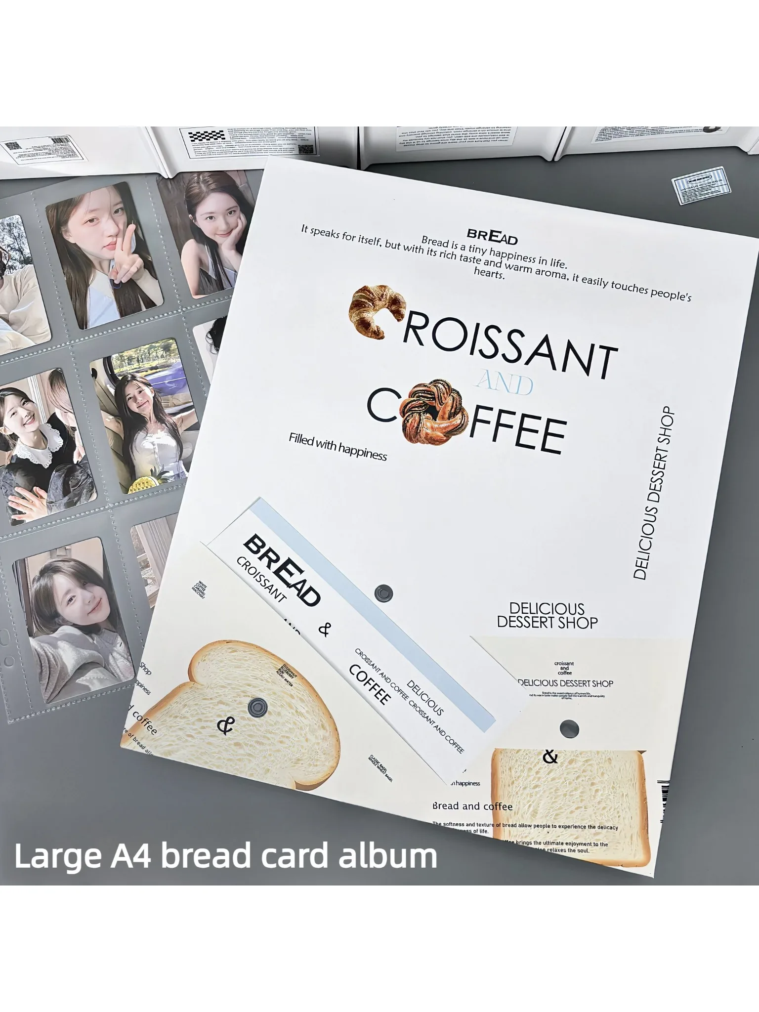 A4 Broodkaartenalbum Grote Capaciteit Hardcover 9-Vakjesmap voor Kpop Idol Fotokaarten Polaroid Postkaarten Verzamelen - afbeelding 2