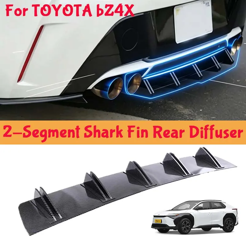 For TOYOTA bZ4X Shark Fin Rear Diffuser Split Chassis Spoiler Auto Aerodynamic Parts Aerodynamic Modification