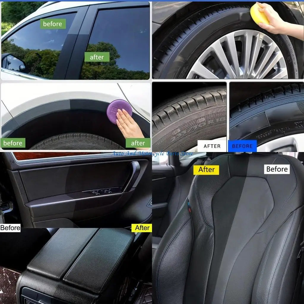 P9FD Liquid Restorer Easy to Apply Plastic Surfaces Renewer Tool for Car Plastic Parts