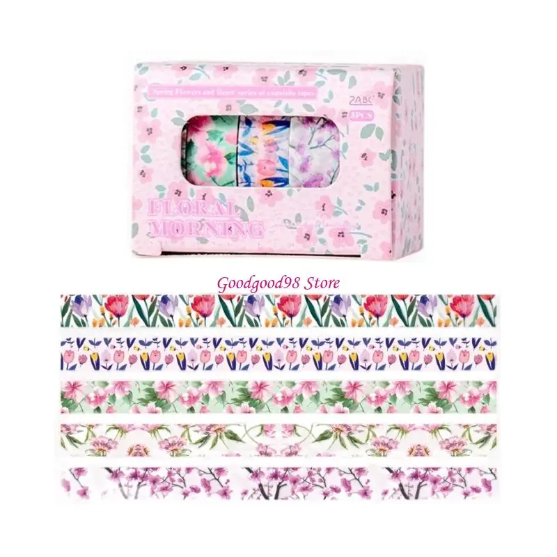 

Flower Decorative Tape 10mmX2M for Scrapbooking Photo Album Journal Notebook